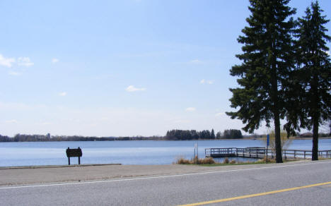 Fishing Pier and Boat Landing on Bass Lake, Grey Eagle Minnesota, 2009