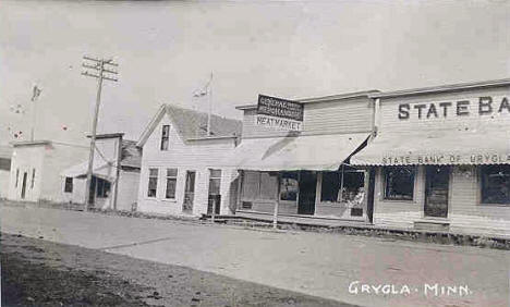 Street scene, Grygla Minnesota, late 1910's