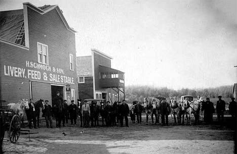 Schmock Livery, Gully Minnesota, 1900