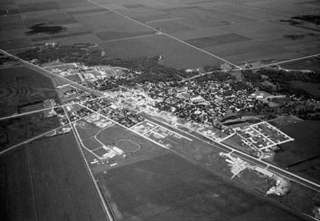 Aerial view, Hallock Minnesota, 1963