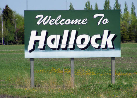 Hallock Minnesota Welcome Sign, 2008