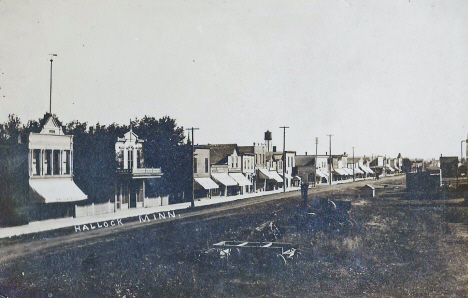 Main Street, Hallock Minnesota, 1911