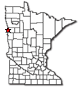Location of Halstad Minnesota