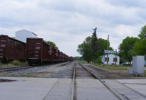 Railroad depot and tracks, Halstad Minnesota, 2008