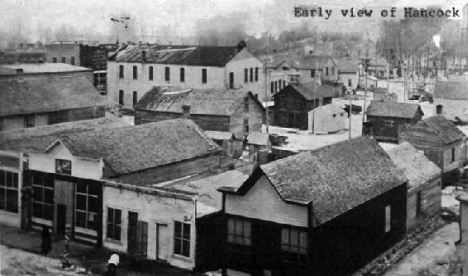 Early view of Hancock Minnesota, 1910