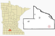 Location of Hanska, Minnesota