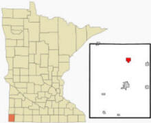 Location of Hardwick, Minnesota