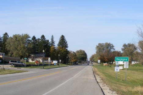 Entering Harmony Minnesota from the south, 2009