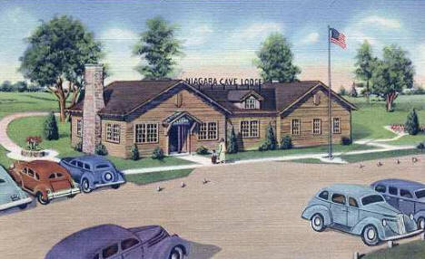 Entrance Lodge, Niagara Cave, Harmony Minnesota, 1938