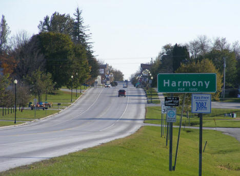Entering Harmony Minnesota, 2009