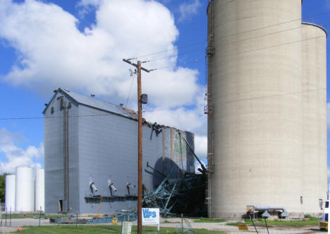 Grain elevator after fire, Hartland Minnesota, 2010