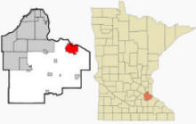 Location of Hastings Minnesota