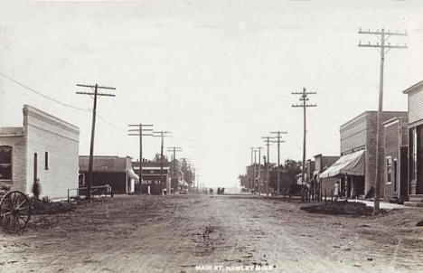 Main Street, Hawley Minnesota, 1910?