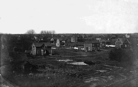 Birds eye view, Hawley Minnesota, 1909
