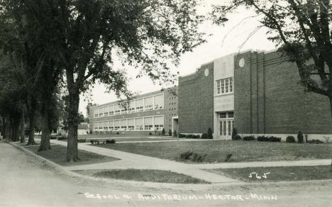 School and Auditorium, Hector Minnesota, 1950's
