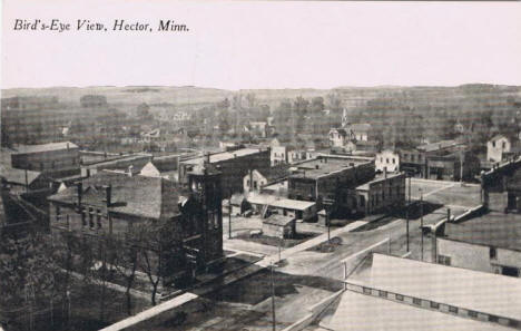 Birds Eye View, Hector Minnesota, 1910's?