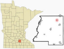 Location of Heidelberg, Minnesota