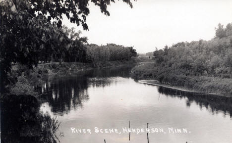 River scene, Henderson Minnesota, 1940's