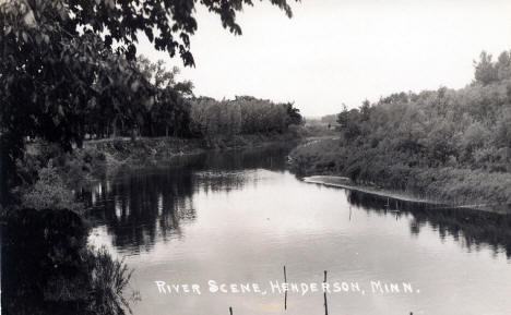 River scene, Henderson Minnesota, 1940's