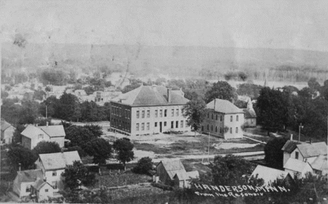 Birds Eye View, Henderson Minnesota, 1908