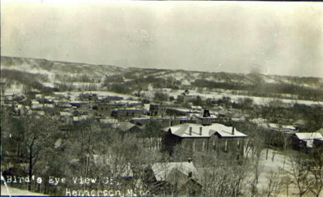 Birds Eye View, Henderson Minnesota, 1910's