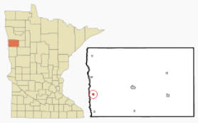 Location of Hendrum, Minnesota