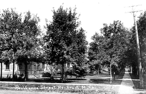 Residential street, Hendrum Minnesota, 1915