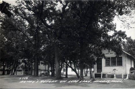 Bondy's Resort on Leaf Lake, Henning Minnesota, 1940