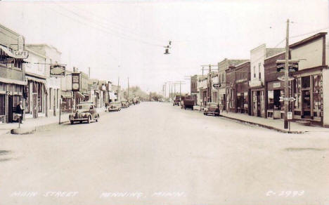 Street scene, Henning Minnesota, 1930's?