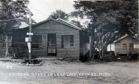 Haugen's Store on Leaf Lake, Henning Minnesota, 1940's