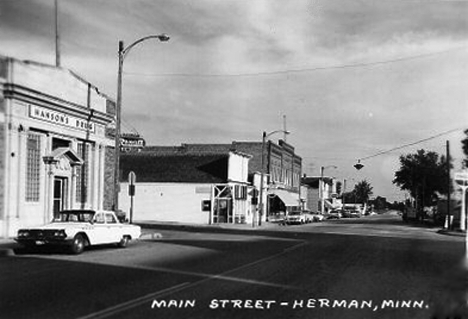 Main Street, Herman Minnesota, 1960's