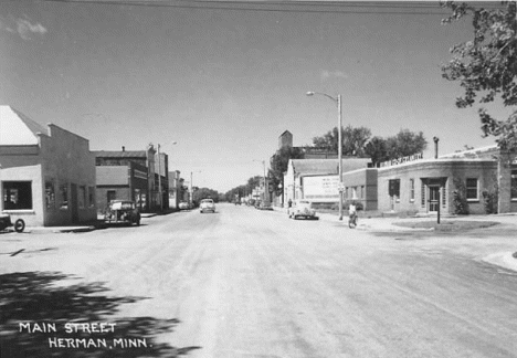 Main Street, Herman Minnesota, 1940's