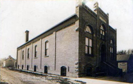 City Hall, Heron Lake Minnesota, 1910