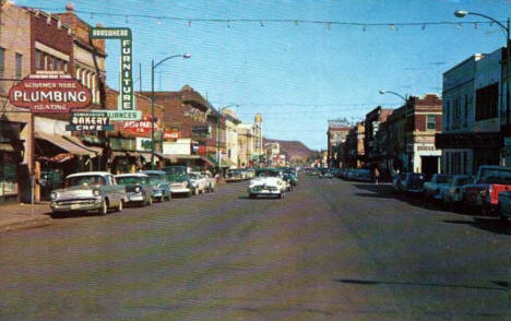 Street scene, Hibbing Minnesota, 1950's