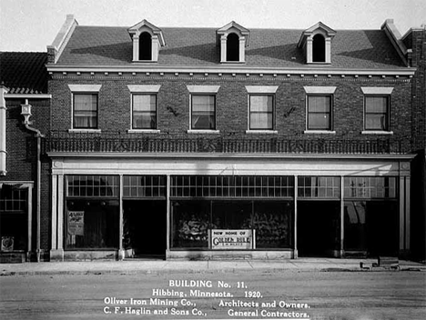 Building number eleven, Golden Rule operated by L. H. Milkes, Hibbing, 1920