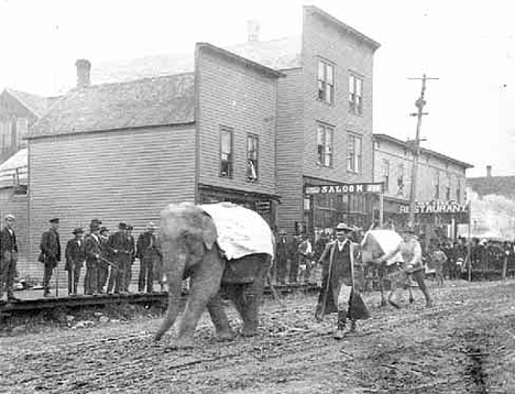 Luella Forepaugh-Fish Wild West Show parade, Hibbing Minnesota, 1903