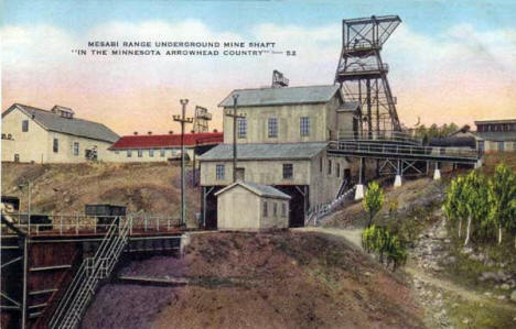 Mesabi Range Underground Mine Shaft, Hibbing Minnesota, 1957