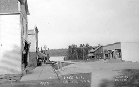 Lake Avenue in Hill City Minnesota, 1910's?