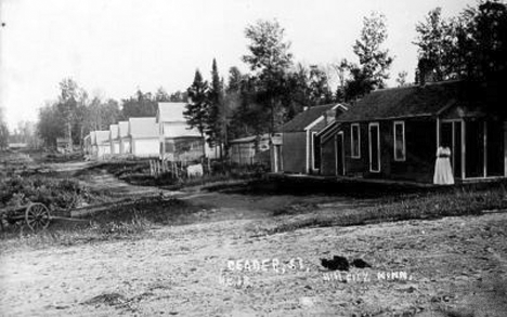 Cedar Street in Hill City Minnesota, 1910's?