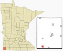 Location of Hills, Minnesota