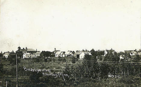 Birds Eye View, Hinckley Minnesota, 1912