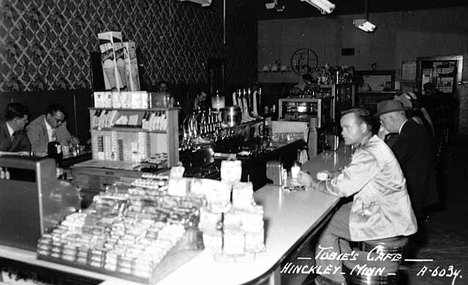 Interior, Tobie's Cafe, Hinckley Minnesota, 1950