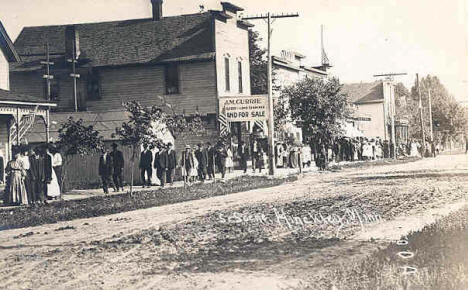 Hinckley Minnesota Street Scene, 1909