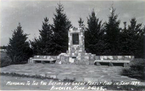 Fire Memorial Monument, Hinckley Minnesota, 1956