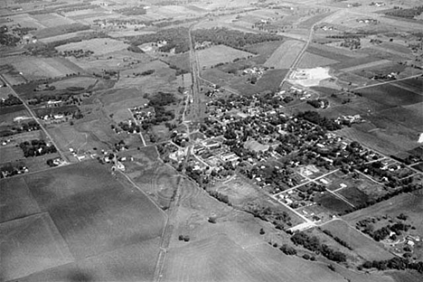 Aerial view, Holdingford Minnesota, 1969