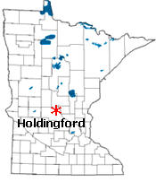 Location of Holdingford Minnesota