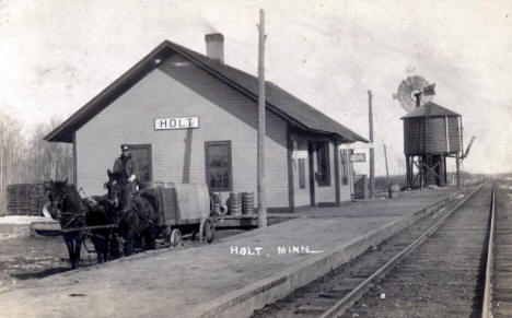 Railroad Depot, Holt Minnesota, 1900