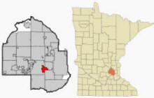 Location of Hopkins Minnesota