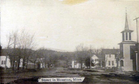 Street scene, Houston Minnesota, 1910's?