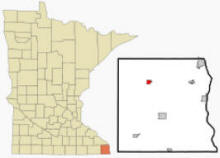 Location of Houston, Minnesota